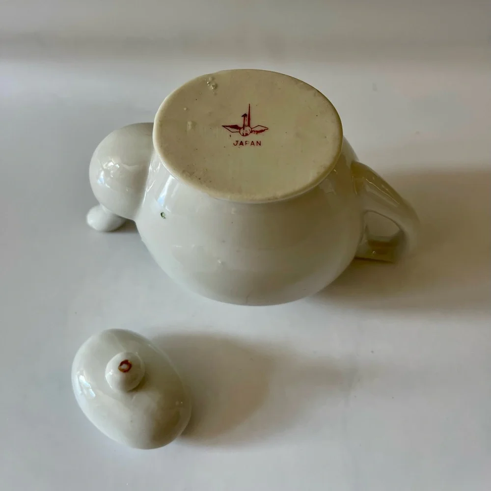 Moss Rose Porcelain Floral Teapot with Pink Roses